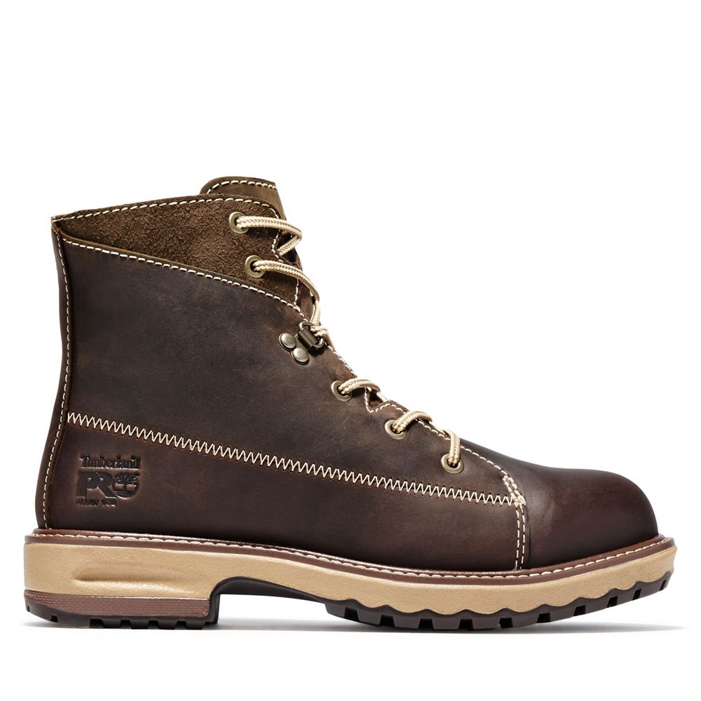 Botas de Trabajo Timberland Argentina Mujer - Pro® Hightower 6” Alloy Toe - Marrones Oscuro - GESNDI